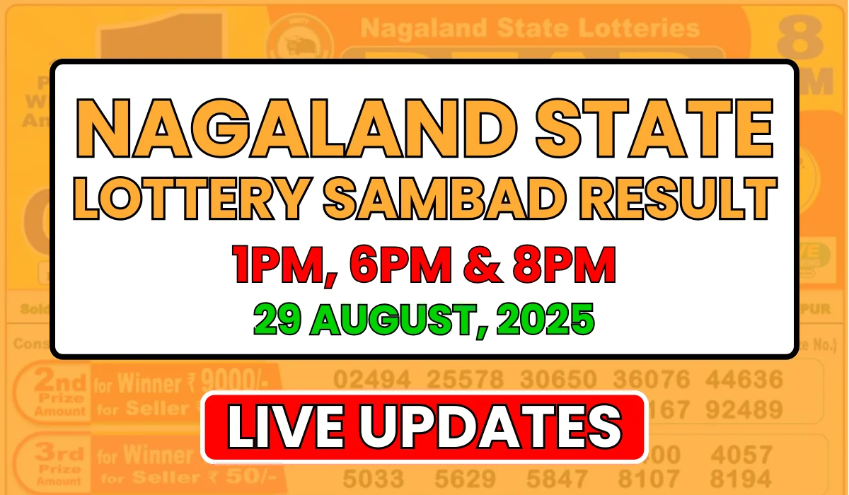 Nagaland State Lottery Result Today 29 August, 2025 Friday